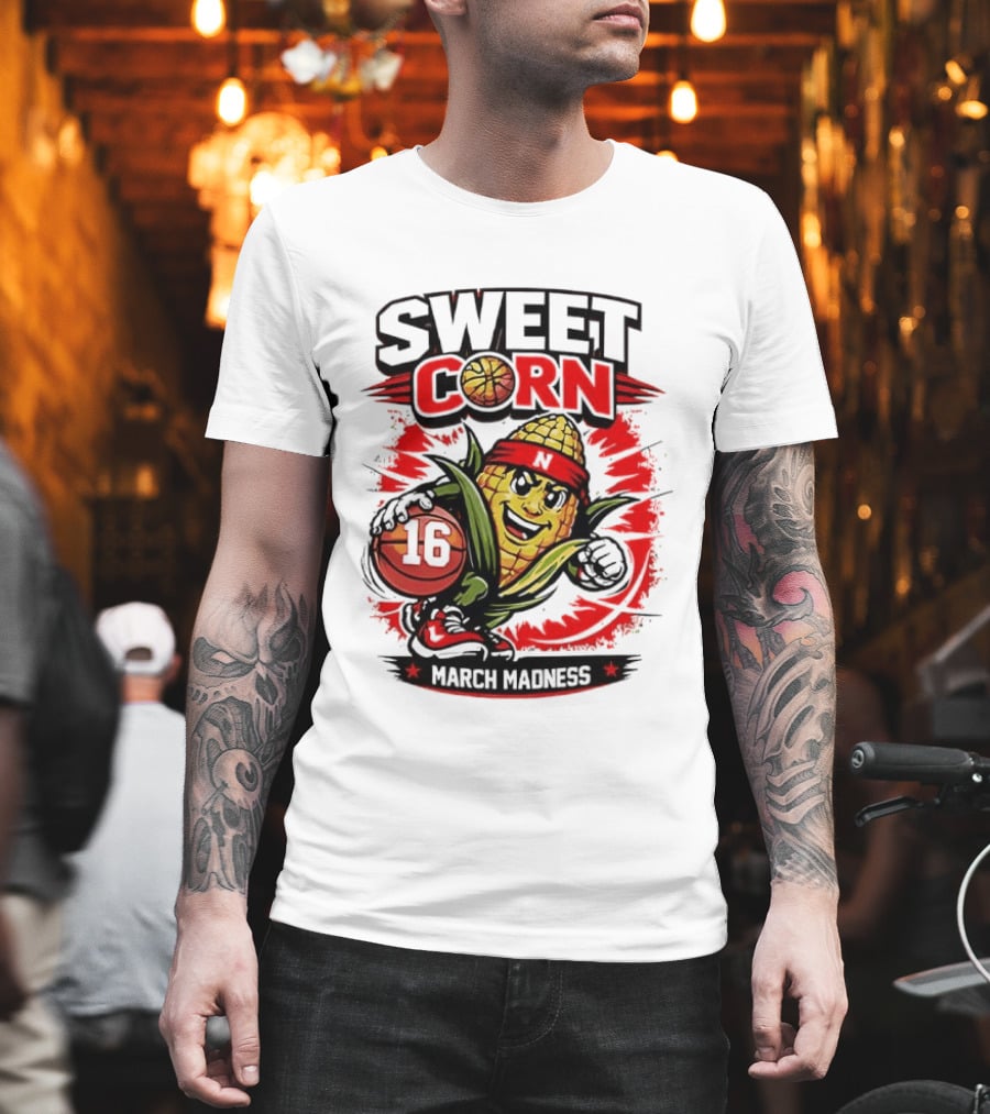 Nebraska Sweet Corn Basketball 16 March Madness T-Shirt