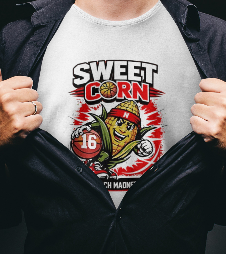 Nebraska Sweet Corn Basketball 16 March Madness T-Shirt
