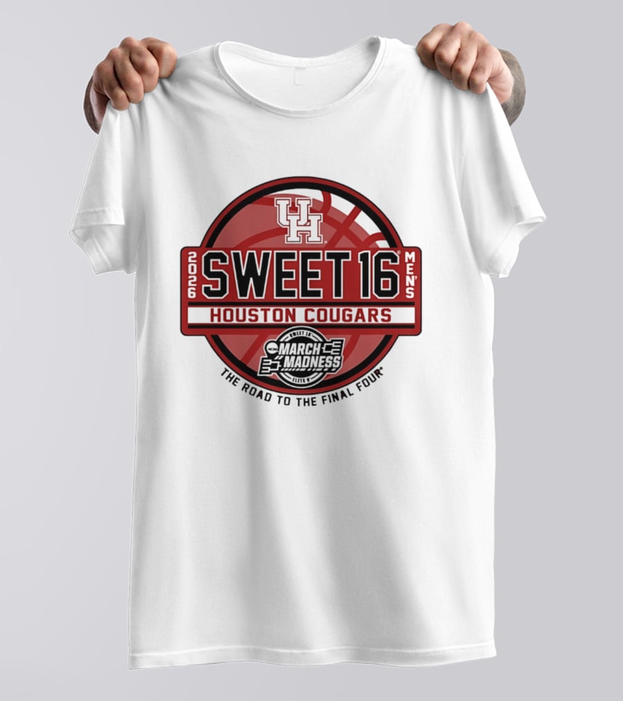 Houston Cougars 2026 Sweet 16 March Madness The Road To The Final Four T-Shirt