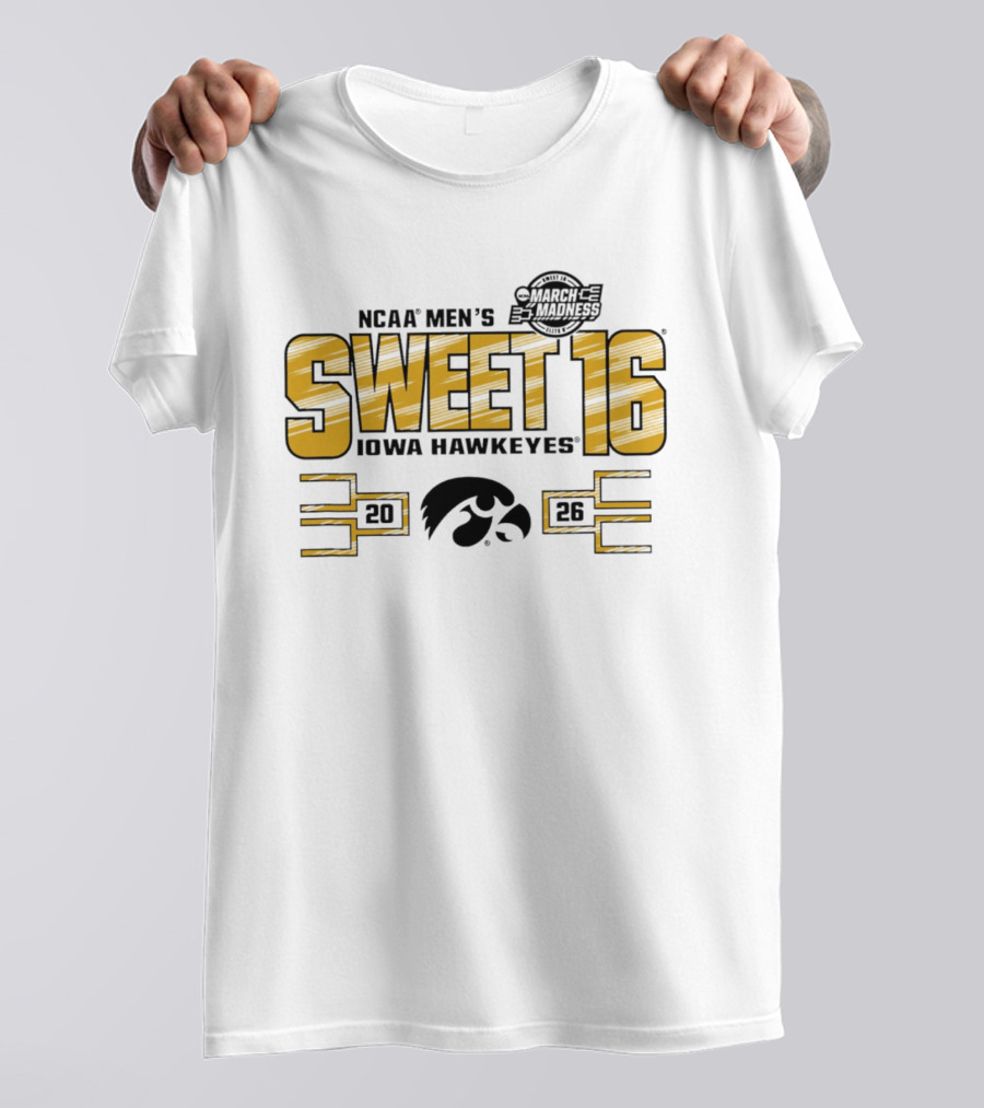 NCAA Men's March Madness 2026 Iowa Hawkeyes Sweet 16 T-Shirt