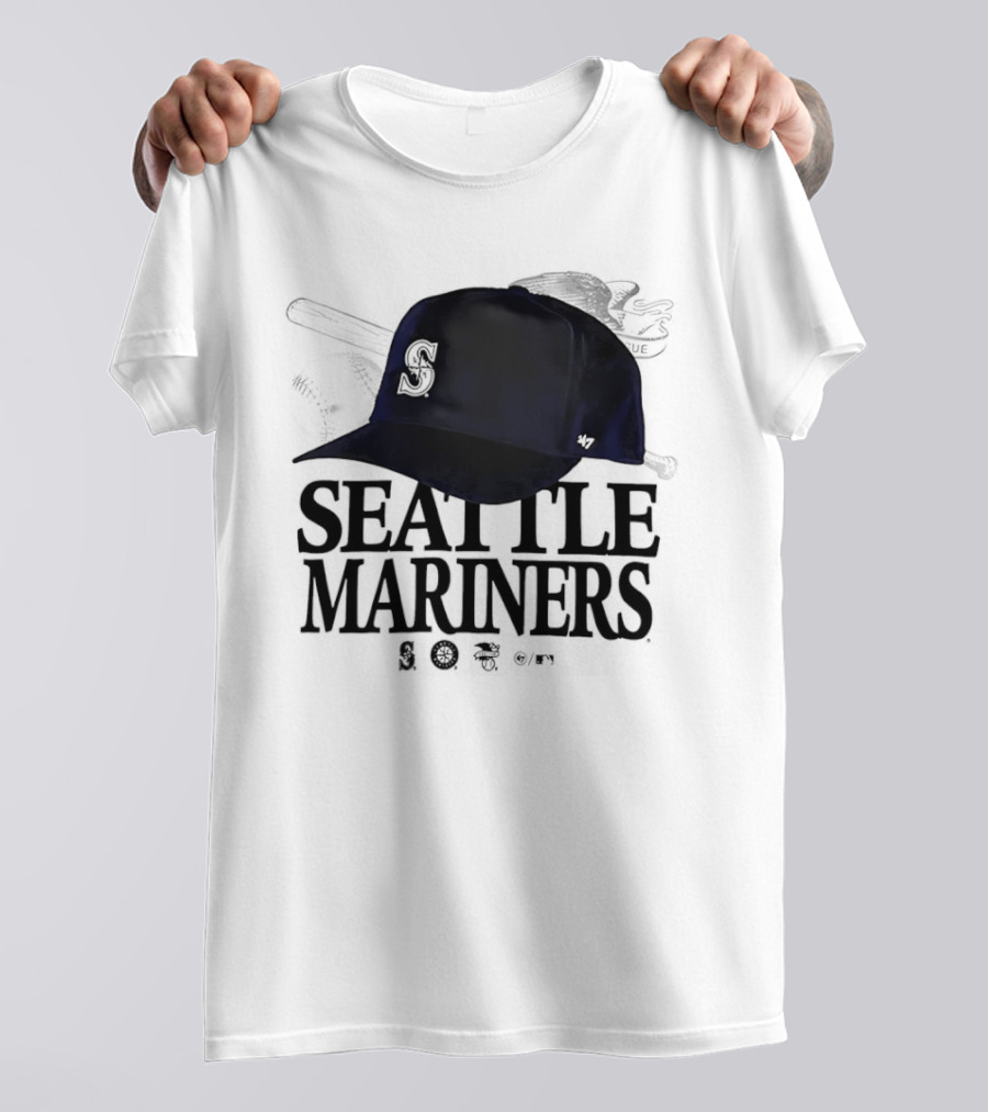 Seattle Mariners In The Paper Foundation Cap With Brushed Effect T-Shirt