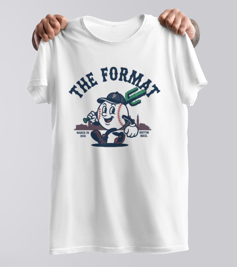 The Format Baseball Character Boston Roadrunner March 26 2026 Tour T-Shirt