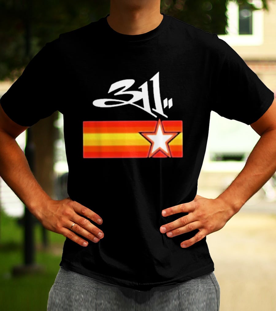 311 Band March 14 2026 Houston Star And Stripes T-Shirt