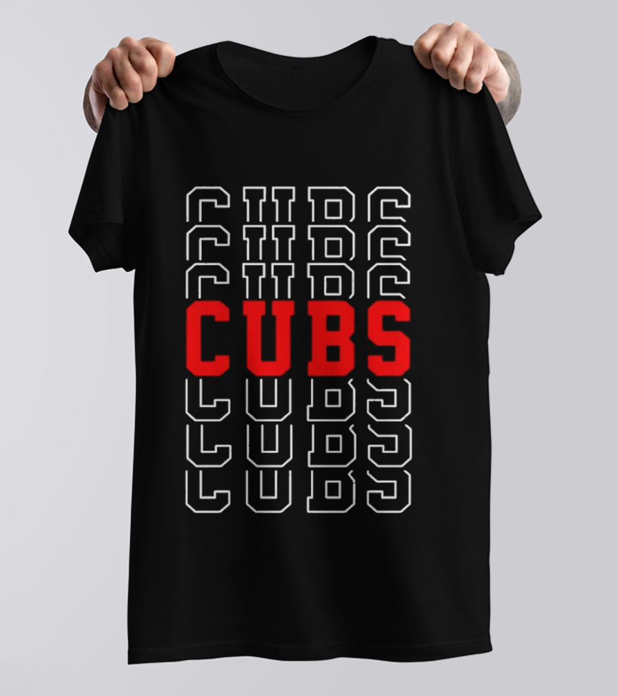 Cubs Repeat Chicago Cubs Text Block T-Shirt