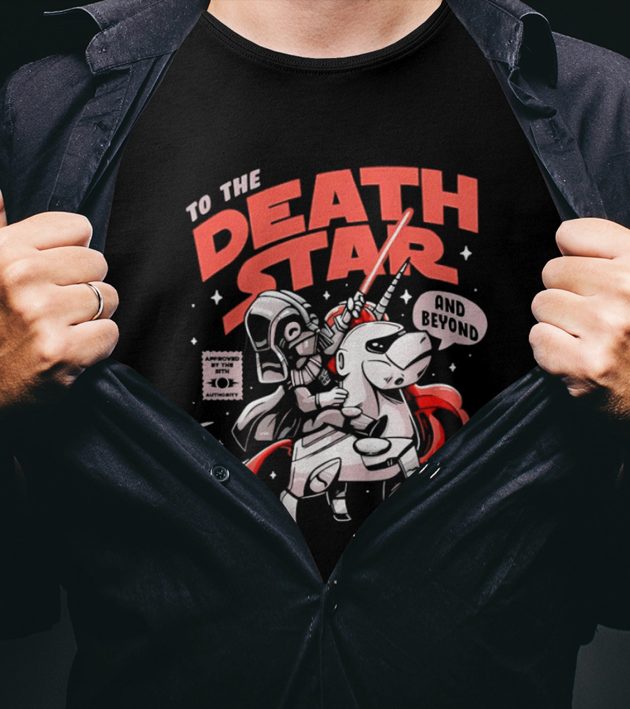 To The Death Star And Beyond Unicorn Wars T-Shirt