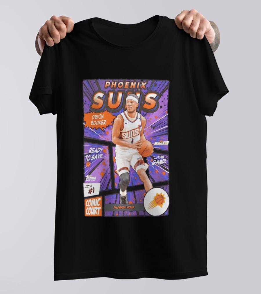 Phoenix Suns Devin Booker Comic Court Issue 1 T-Shirt