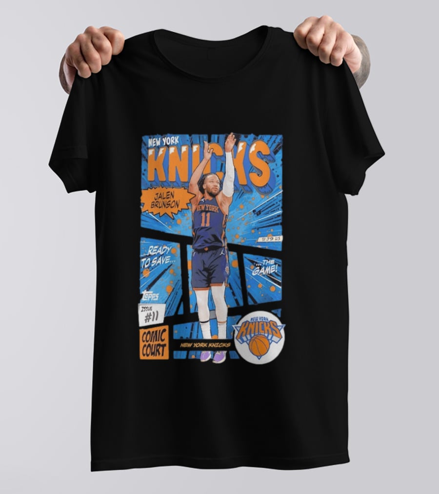 New York Knicks Jalen Brunson Comic Court Issue 11 Basketball 2026 T-Shirt