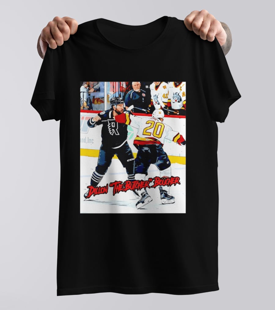 Dillon The Butcher Boucher Rockford IceHogs Hockey Fight Scene T-Shirt