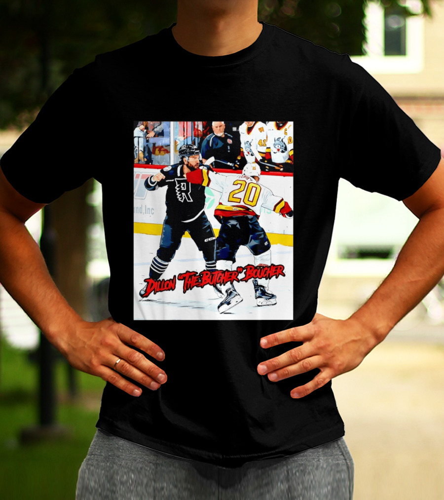 Dillon The Butcher Boucher Rockford IceHogs Hockey Fight Scene T-Shirt