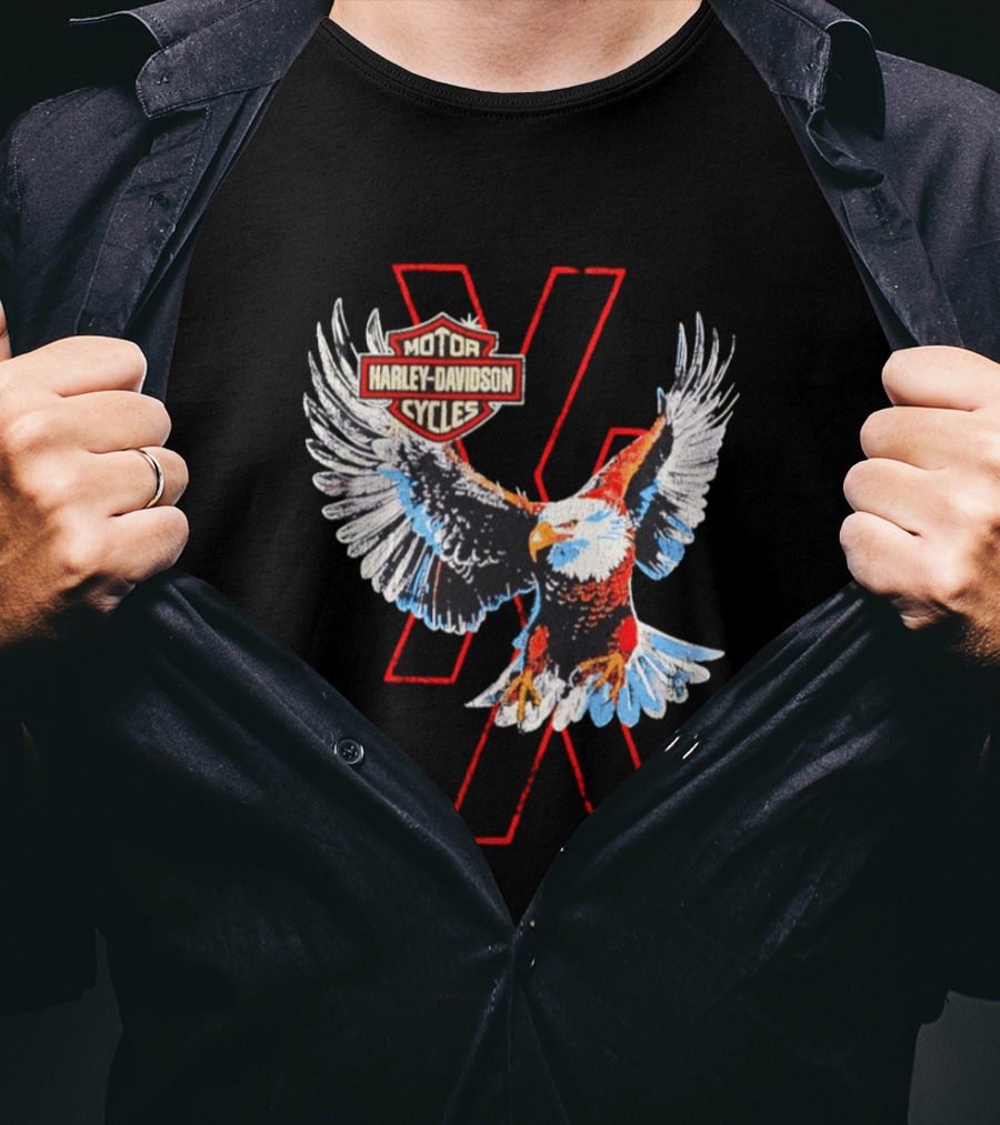 Machine Gun Kelly Harley Davidson X MGK Lost Americana Flying Eagle Cycles T-Shirt