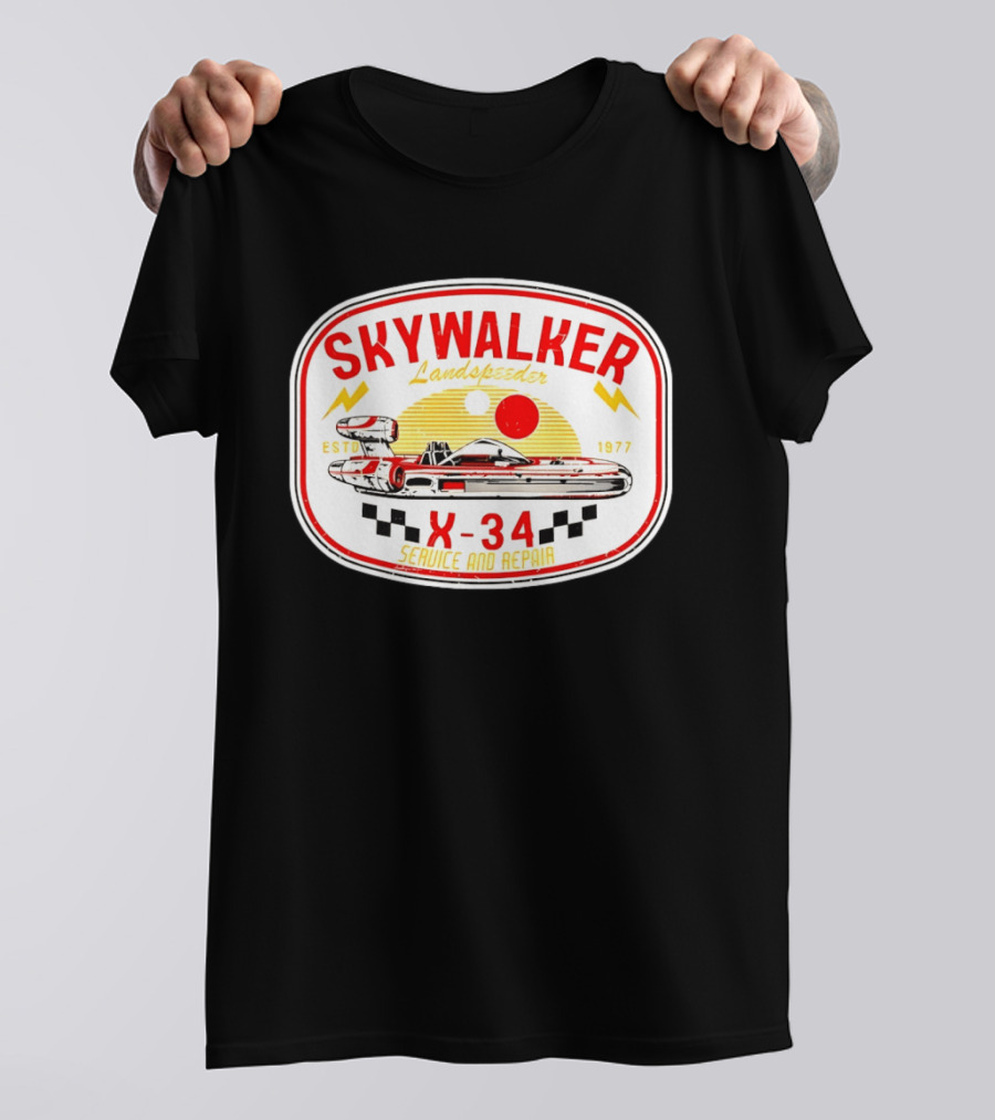 Skywalker Landspeeder X 34 Service And Repair Estd 1977 T-Shirt