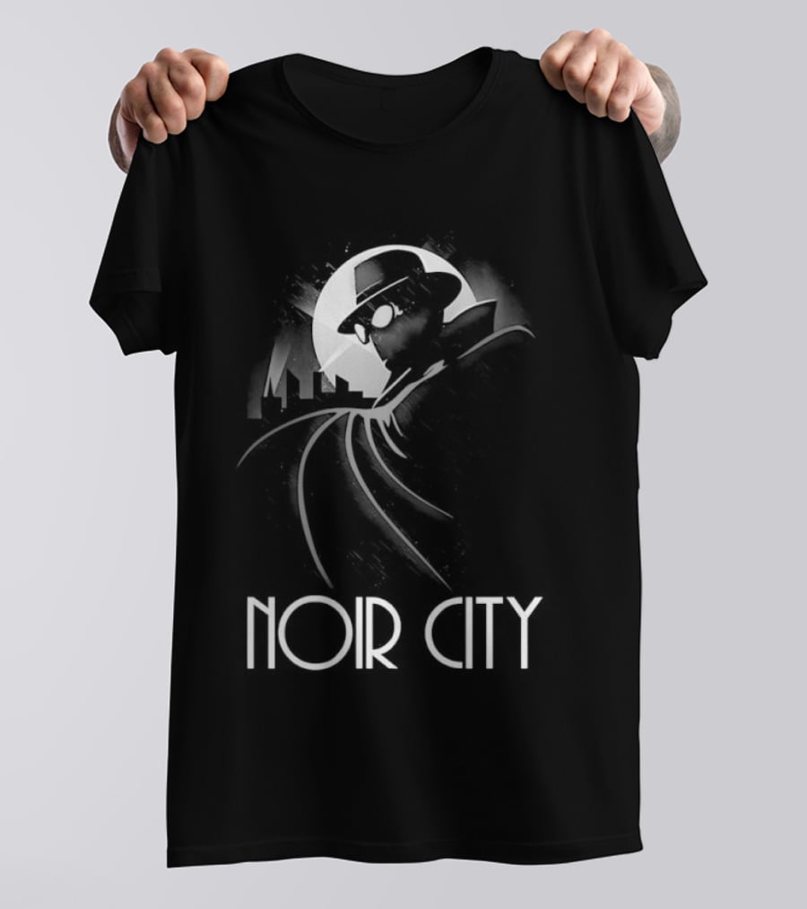 Spider Man Noir City Stylized White T-Shirt