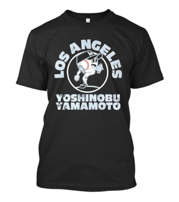 Los Angeles Yoshinobu Yamamoto Baseball Pitcher Circle T-Shirt
