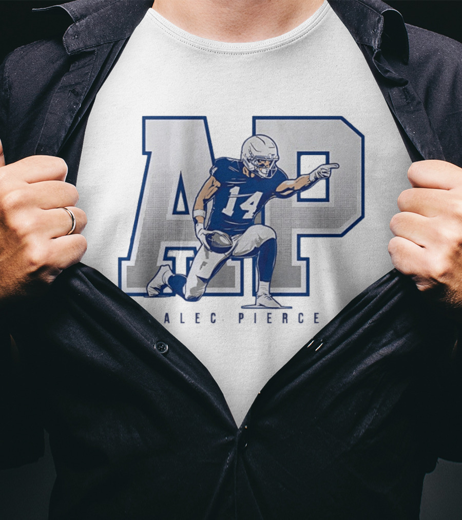 Alec Pierce 14 Index Finger AP Indianapolis Colts Football T-Shirt