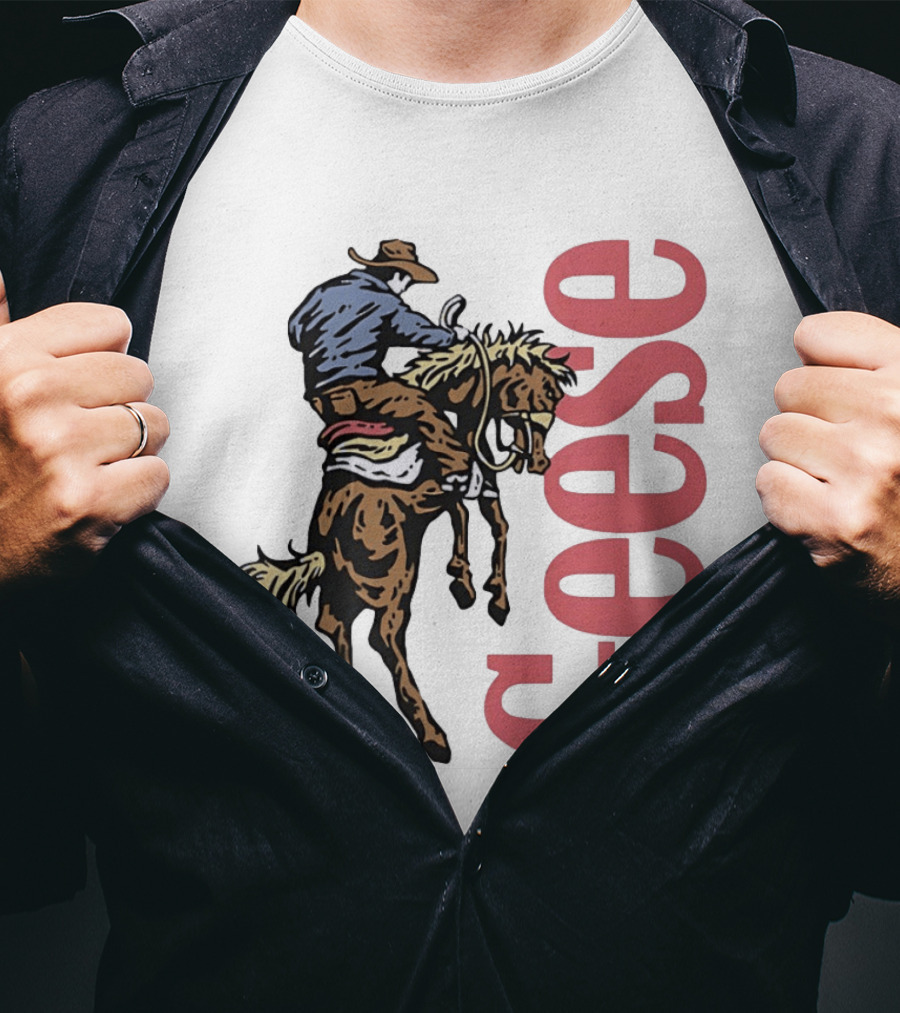 Geese Cowboy Riding Cartoon Adventure T-Shirt