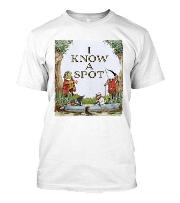 The Wind In The Willows Characters I Know A Spot Scene With Mole Water Rat Badger And Toad T-Shirt