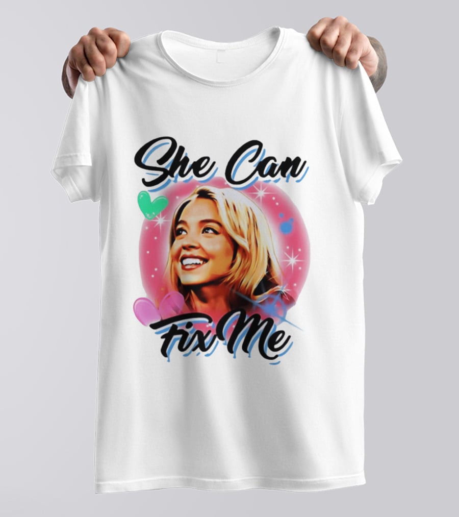 Sydney Sweeney Euphoria She Can Fix Me Hearts Stars T-Shirt
