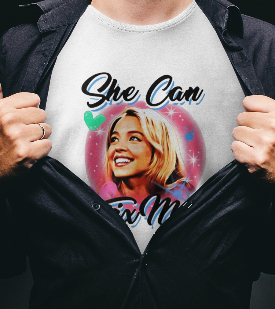 Sydney Sweeney Euphoria She Can Fix Me Hearts Stars T-Shirt