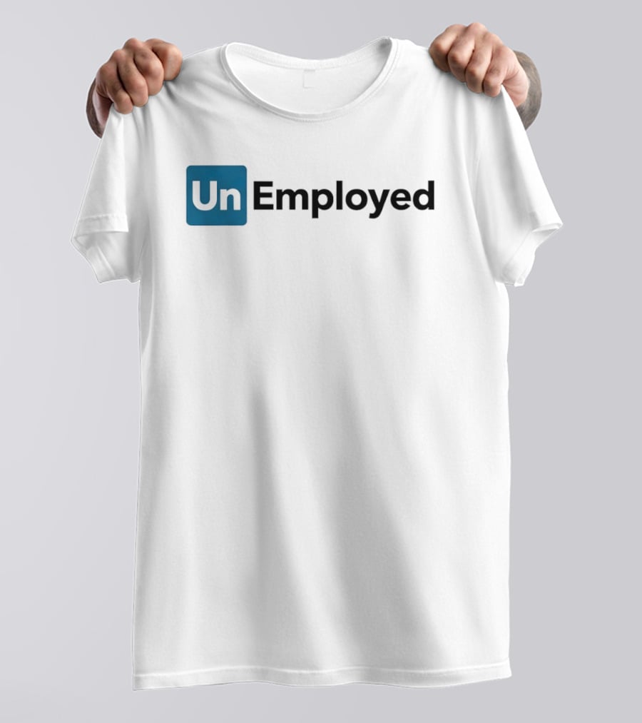 Un Employed Blue Square T-Shirt