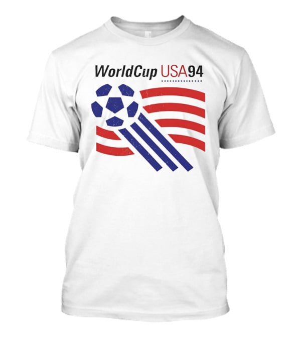 World Cup USA 94 Iconic Soccer Ball And Stripes T-Shirt