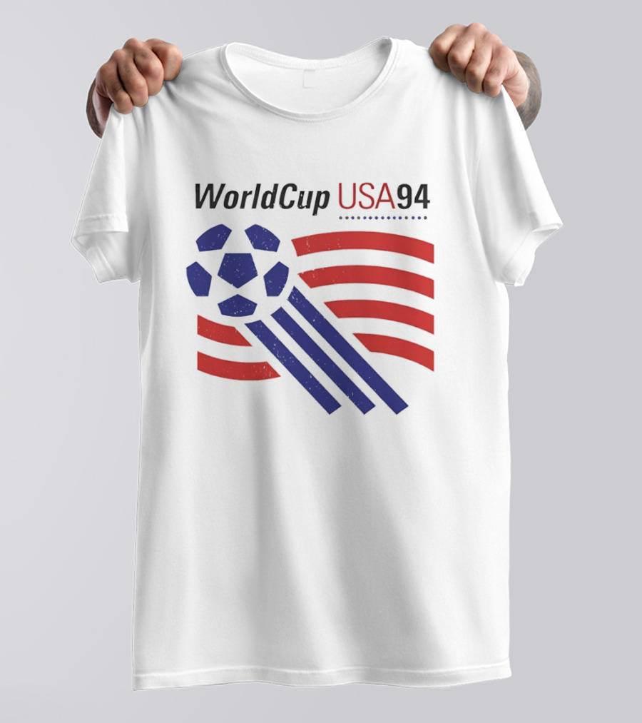 World Cup USA 94 Iconic Soccer Ball And Stripes T-Shirt