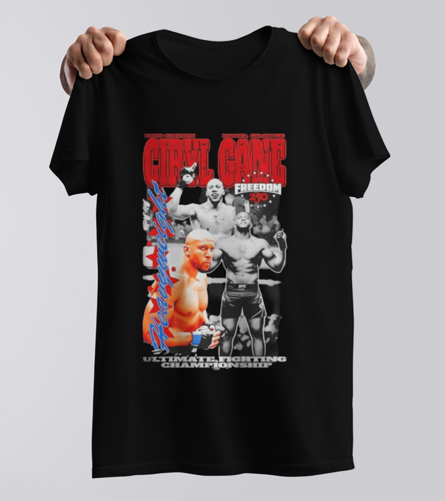Ciryl Gane UFC Heavyweight Bon Gamin Paris Freedom 250 T-Shirt