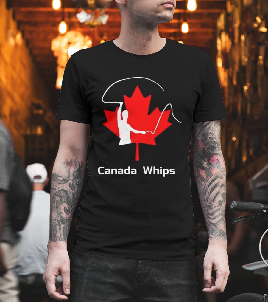 Canada Whips Maple Leaf Whip Cracking T-Shirt