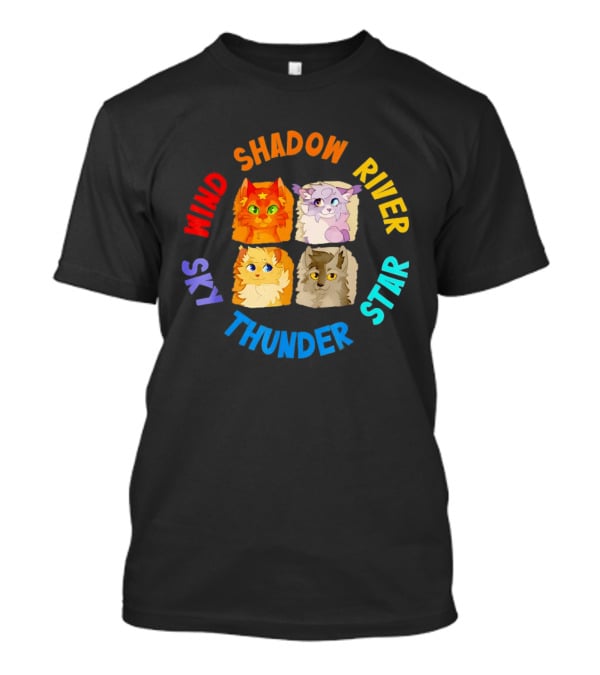 Wind Shadow River Star Thunder Sky Cats T-Shirt