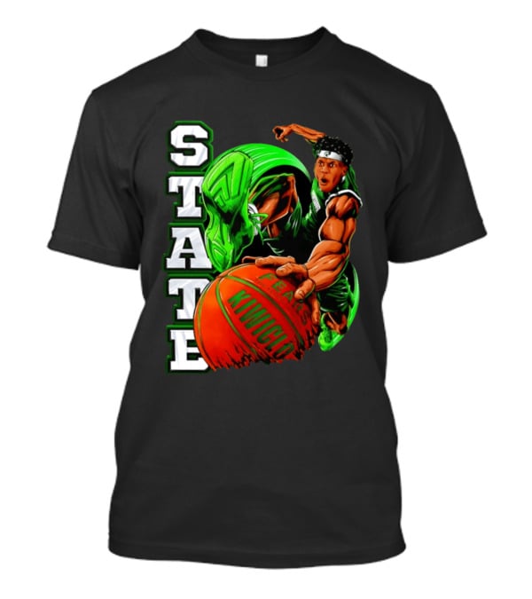 STATE Jeremy Fears Jr The Floor General Michigan Spartans Kiwicho T-Shirt