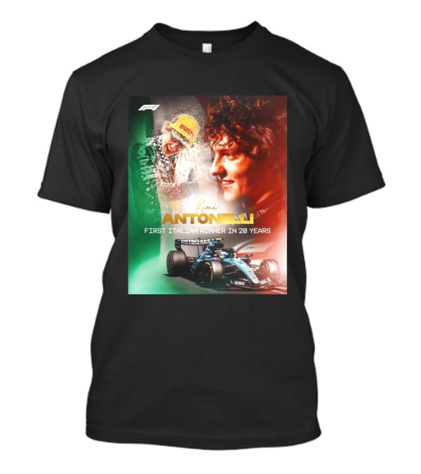F1 Kimi Antonelli First Italian Winner In 20 Years T-Shirt