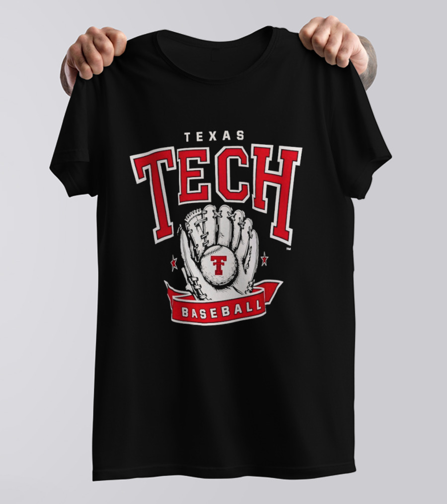 Texas Tech Baseball Glove Red Raiders T-Shirt