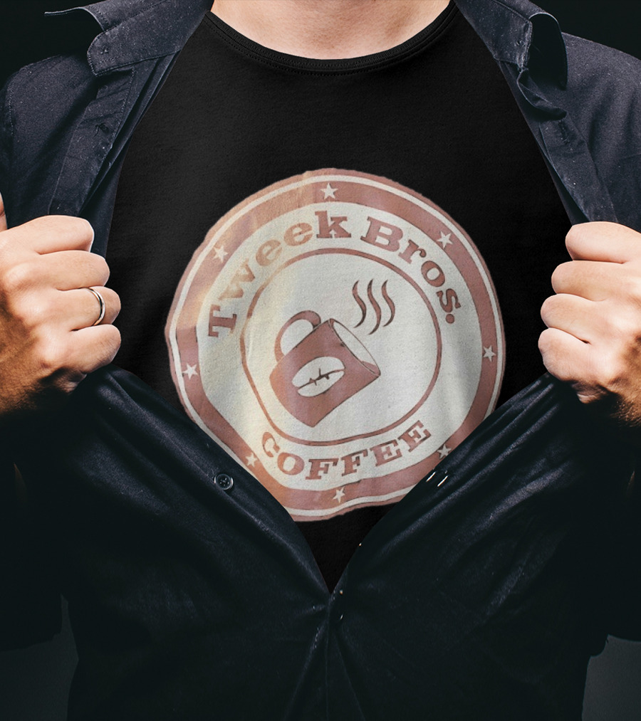 Tweek Bros Coffee Logo With Stars And Steam T-Shirt
