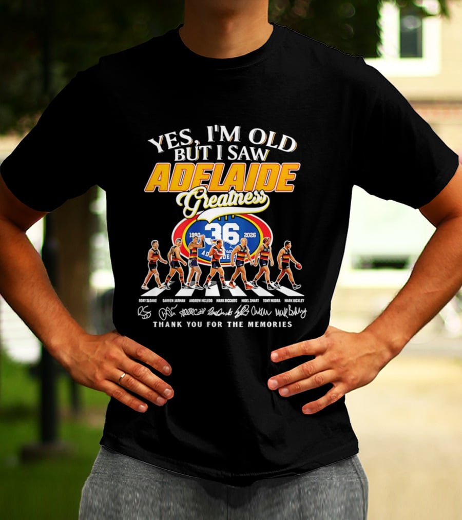 Yes I'm Old But I Saw Adelaide 36ers Greatness Thank You For The Memories Abbey Road T-Shirt