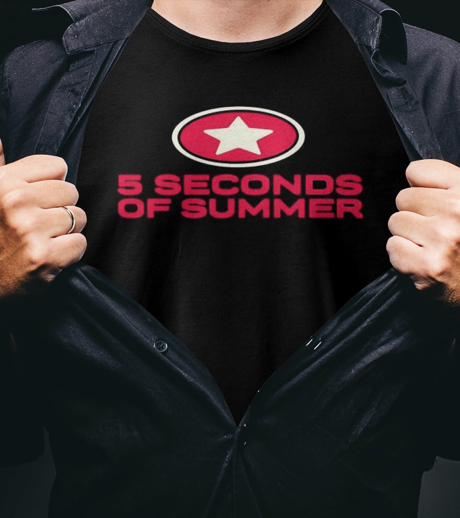 5 Seconds Of Summer World Tour Belfast UK Star T-Shirt
