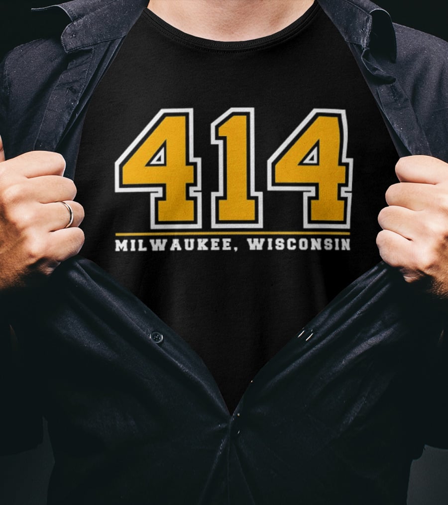 414 Milwaukee Wisconsin Area Code Pride T-Shirt