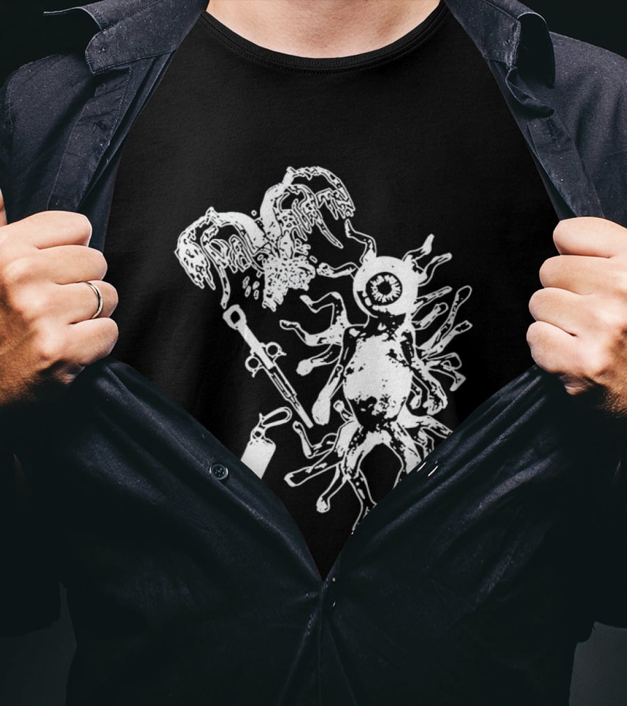 Anal Birth Fetal Abominations Alien Creature Art Horror T-Shirt