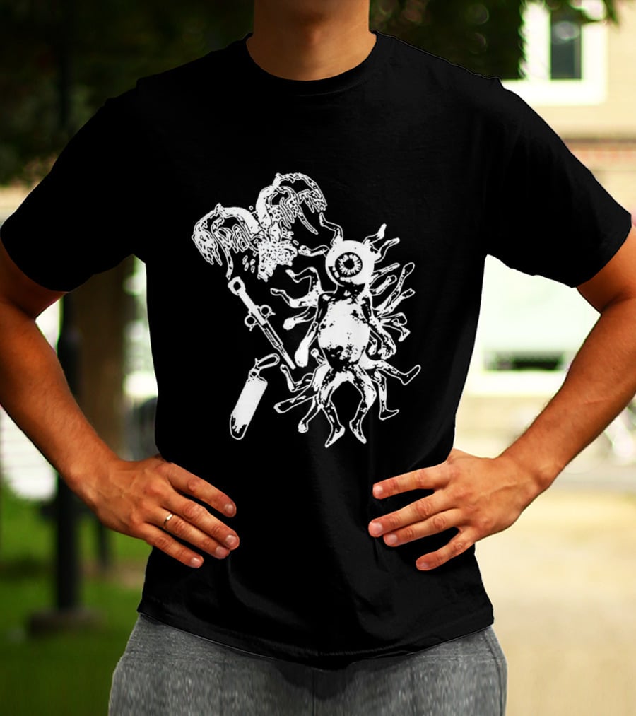 Anal Birth Fetal Abominations Alien Creature Art Horror T-Shirt