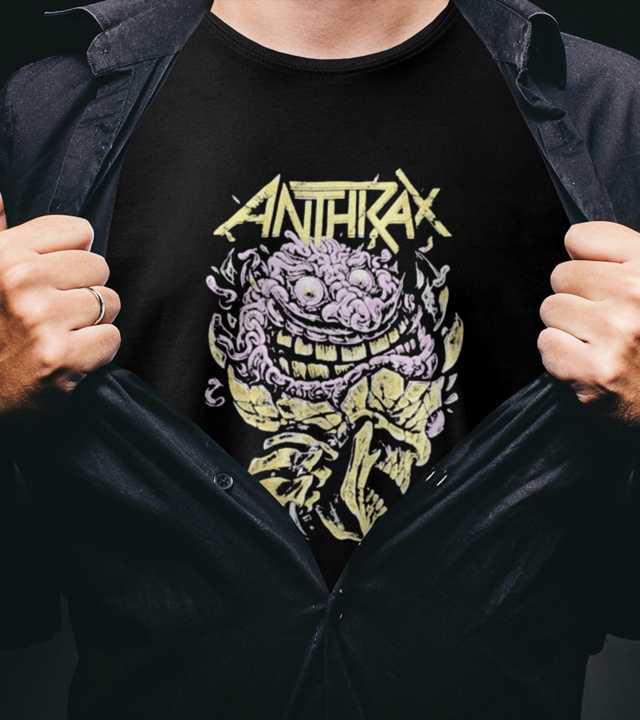 Anthrax Australia Tour 2026 Skull Brain T-Shirt
