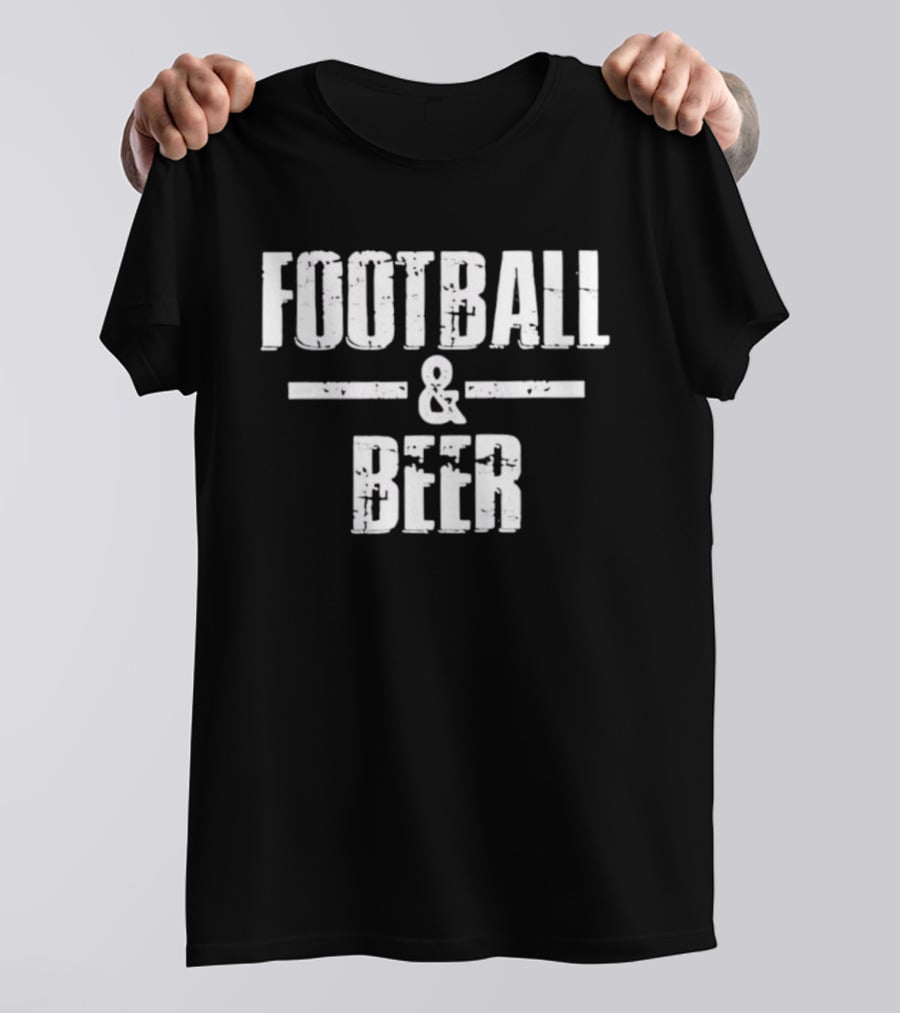 Football And Beer Drinking Entertainment T-Shirt