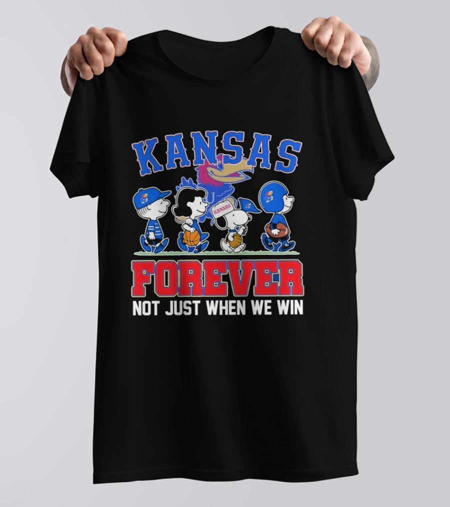 Kansas Jayhawks X Peanuts Abbey Road Forever Not Just When We Win T-Shirt