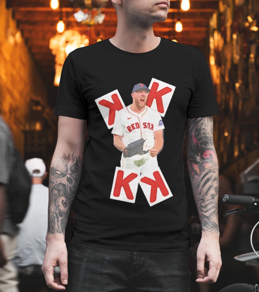 Garrett Crochet Red Sox Strikeout K Cards T-Shirt