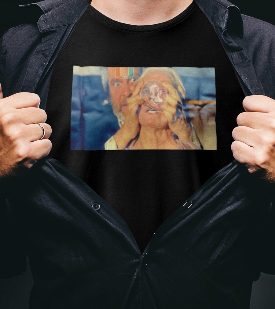 Miami Vs FSU Bird Box Meme Blindfold Movie Scene T-Shirt