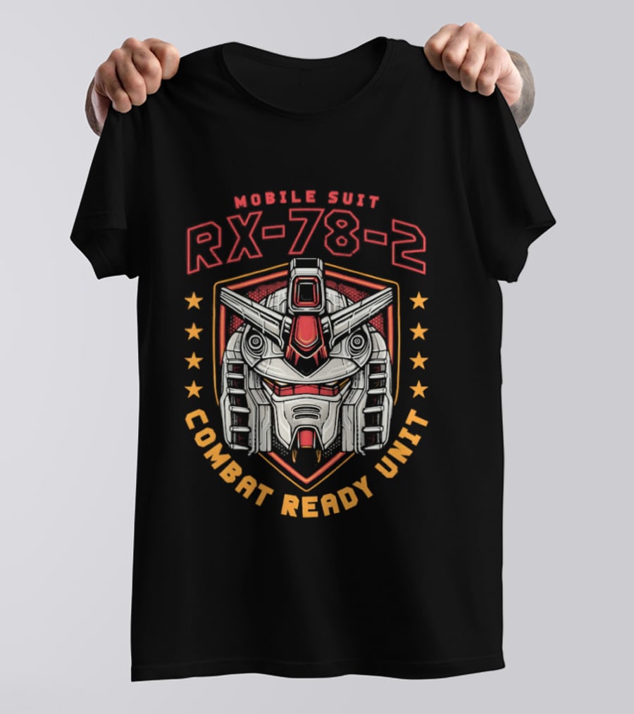 Mobile Suit RX 78 2 Combat Ready Unit Big Head T-Shirt