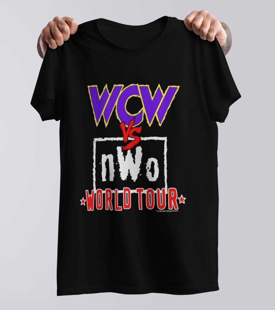 Heather Charcoal WCW Vs NWo World Tour Classic Wrestling Rivalry T-Shirt