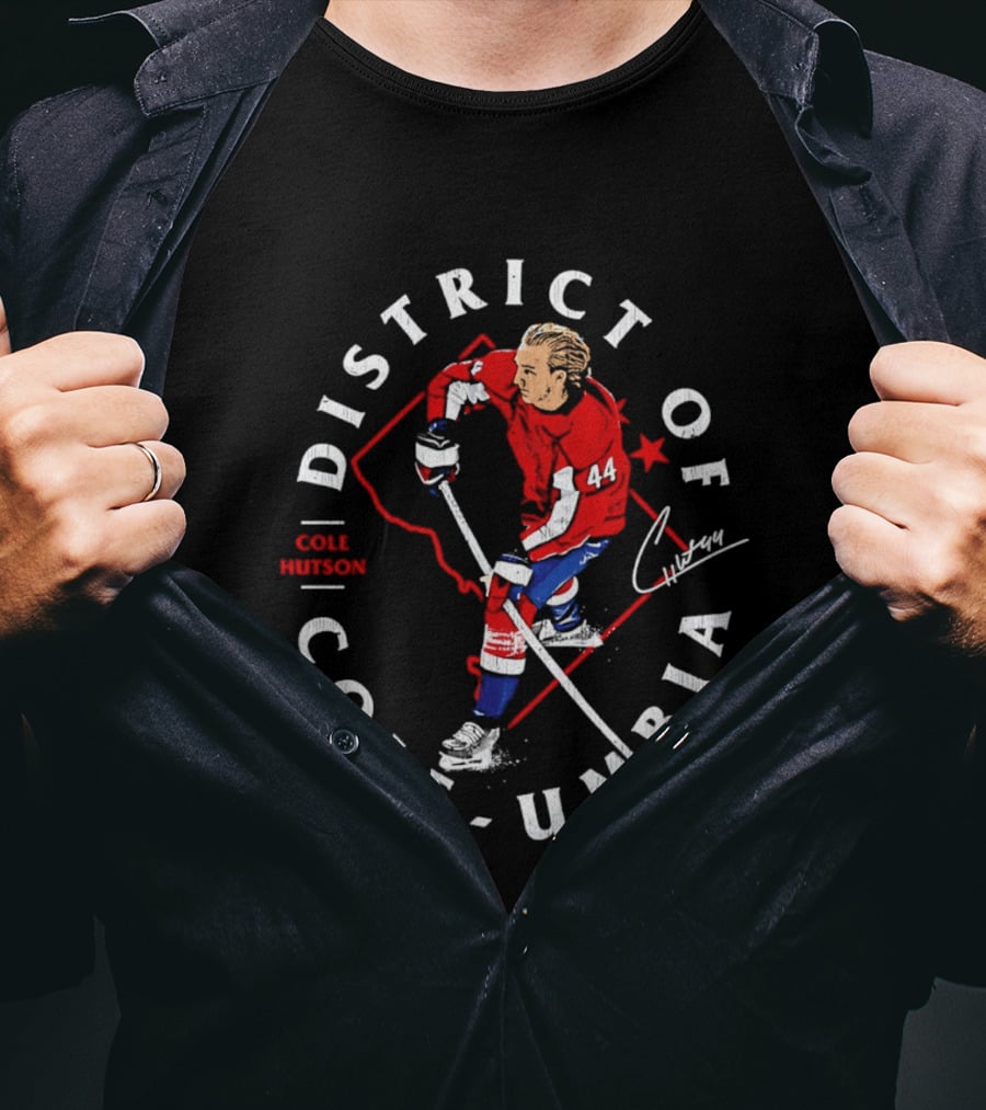 District Of Cole Umbia Cole Hutson Washington Capitals T-Shirt