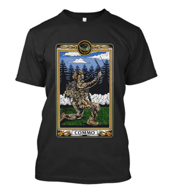 Commo Skeleton Soldiers Tactical Card Kneeling Soldier Forest Radio ...