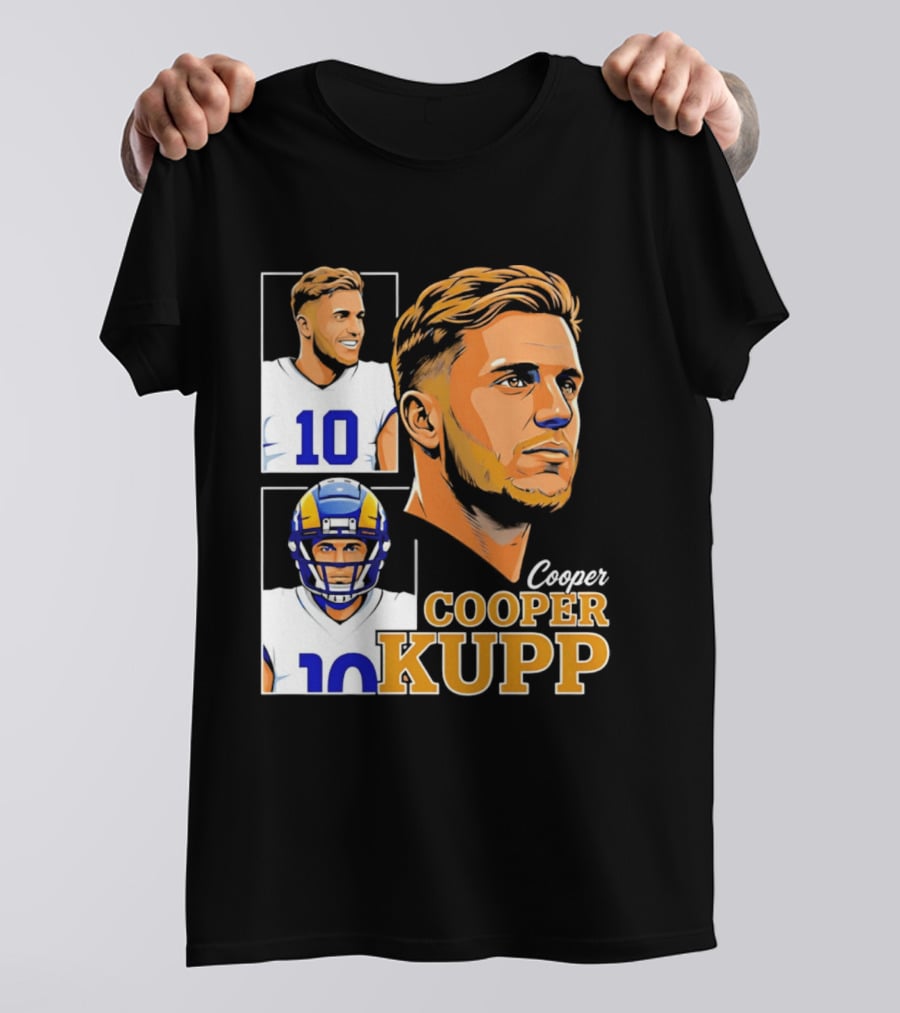 Cooper Kupp Number 10 Los Angeles Rams Football Player Collage 2026 T-Shirt