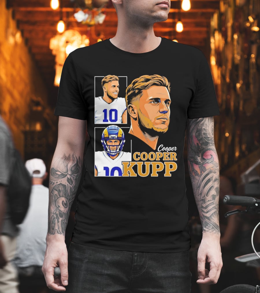 Cooper Kupp Number 10 Los Angeles Rams Football Player Collage 2026 T-Shirt