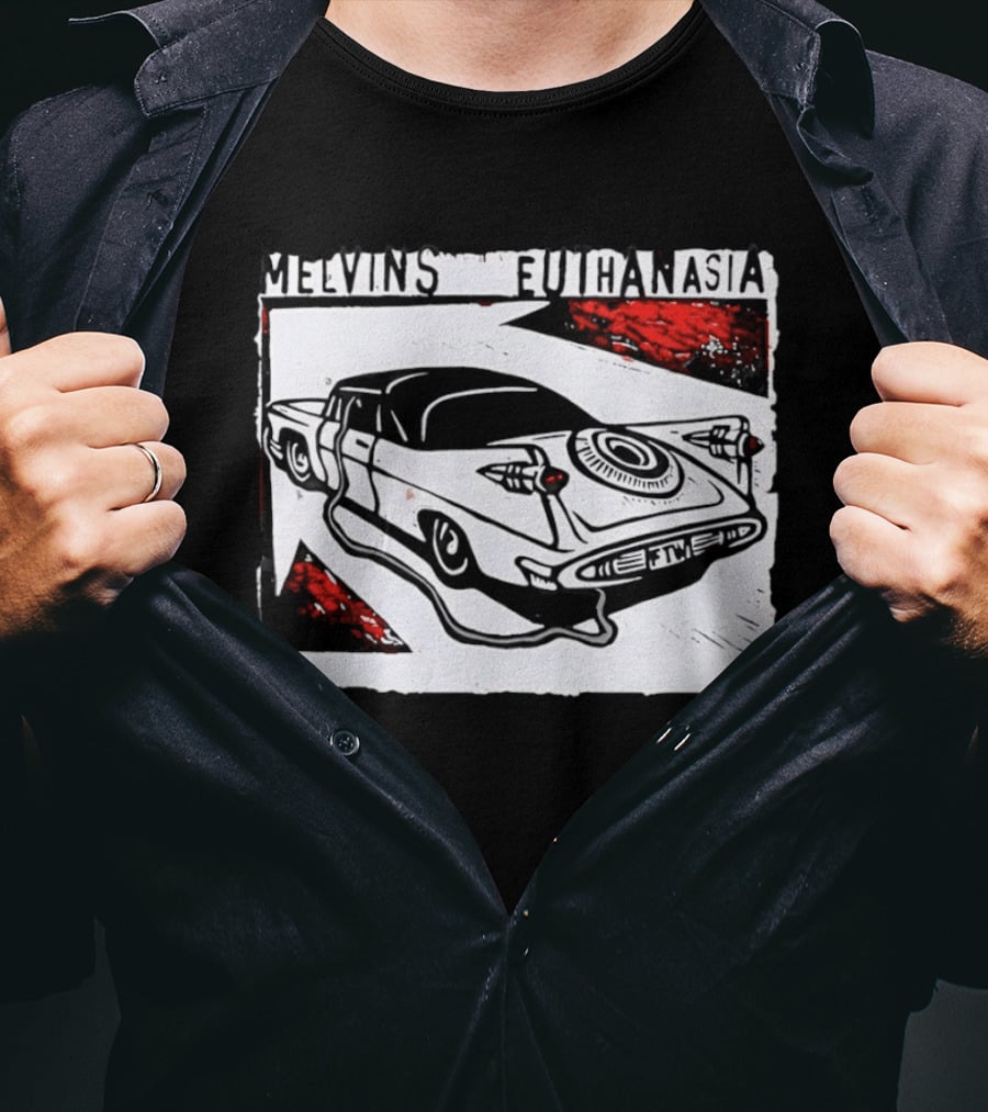 Melvins Euthanasia Rock Band Vintage Car T-Shirt