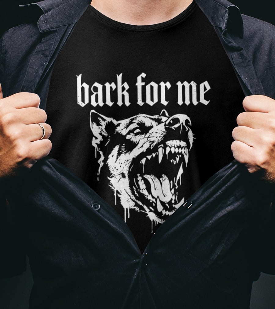 Bark For Me Big Dog Head Gothic T-Shirt